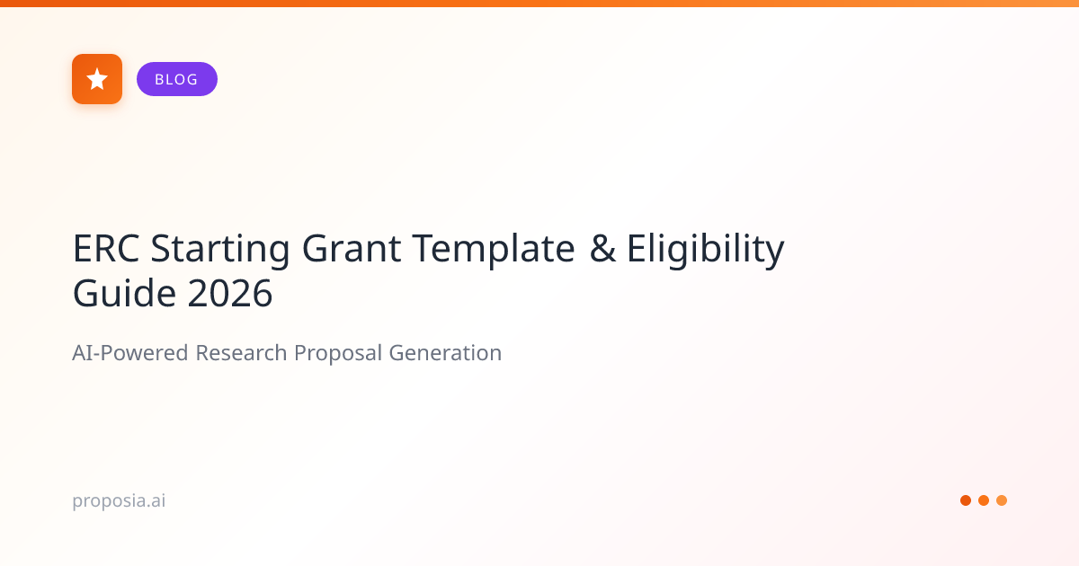 ERC Starting Grant Eligibility 2026/2027 Rules | Proposia